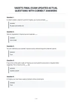 Vadets Final Exam Updated Actual&NewLine;Questions With Correct Answers