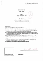 CHY 142 EXAM 1A &vert; Verified Questions and Answers ~ Latest Update 2026