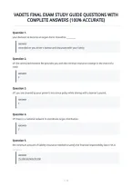 Vadets Final Exam Study Guide Questions With&NewLine;Complete Answers &lpar;100&percnt; Accurate&rpar;
