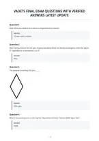 Vadets Final Exam Questions With Verified&NewLine;Answers Latest Update