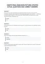 Vadets Final Exam &lpar;Non-Picture&rpar; Updated&NewLine;Actual Questions And Correct Answers