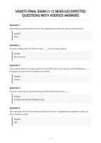 Vadets Final Exam &lpar;1-12 Module&rpar; Expected&NewLine;Questions With Verified Answers&NewLine;