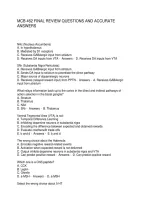 Mcb 462 Final Review Questions And Accurate Answers