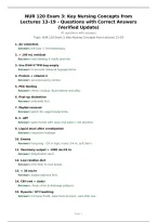 NUR 120 Exam 3&colon; Key Nursing Concepts from&NewLine;Lectures 13&ndash;19 - Questions with Correct Answers