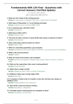 Fundamentals NUR 120 Final - Questions with&NewLine;Correct Answers &lpar;Verified Update&rpar;