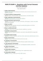 NUR170 EXAM 4 - Questions with Correct Answers&NewLine;&lpar;Verified Update&rpar;