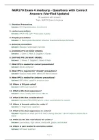 NUR170 Exam 4 medsurg - Questions with Correct&NewLine;Answers &lpar;Verified Update&rpar;