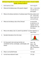 CDR Exam Prep with all Correct & 100&percnt; Verified Answers &vert;Actual Complete Update &vert;Already Graded A&plus;