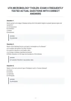 Uta Microbiology Tholen&colon; Exam 4 Frequently&NewLine;Tested Actual Questions With Correct&NewLine;Answers&NewLine;