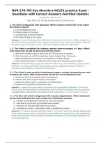 NUR 170&colon; M3 Eye disorders NCLEX practice Exam &NewLine;Questions with Correct Answers &lpar;Verified Update&rpar;