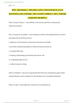 BSNC 1020 Module 3 &ndash; Study Guide and Practice Questions with Answers