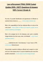Law Enforcement Final Exam &ndash; Practice Questions and Answers Study Guide