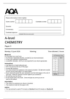AQA A-level Chemistry June 2026 Papers 1-3 Bundle &lpar;7405&rpar; &ndash; Question Papers &plus; Mark Schemes