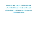 NR 507 Final Exam 2026&sol;2027 &ndash; 150 Verified Q&A &NewLine;with Detailed Rationales &vert; Chamberlain Advanced &NewLine;Pathophysiology &vert; Weeks 5&ndash;8 Comprehensive Review &NewLine;&vert; Instant PDF Download 