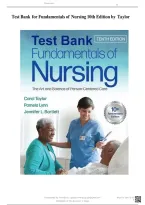 TEST BANK FOR Fundamentals of Nursing&colon; The Art and Science of Person-Centered Care 10th edition by Carol R&period; Taylor &comma; Pamela B Lynn &comma; Jennifer L Bartlett ISBN&colon;978-1975168155 NEW COMPLETE GUIDE WITH RATIONALES 100&percnt; VERIFIED A&plus; GRADE ASSURED&excl;&excl;&excl;&excl;NEW LATEST UP