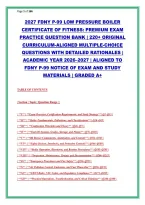 FDNY P-99 Low Pressure Boiler Certificate of Fitness Practice Exam Question Bank 2026&sol;2027 &ndash; 300 MCQs with Detailed Rationales &vert; NYC Fire Code&comma; Combustion&comma; Safety Controls & Operations &lpar;Graded A&plus;&rpar;