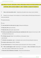 CCBC BIO 110 Exam 2 &ndash; Biology Practice Questions and Answers Study Guide