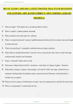 BIO 152 Exam 5 &ndash; Biology Practice Questions and Answers Study Guide