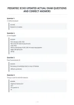 Pediatric Echo Updated Actual Exam Questions&NewLine;And Correct Answers