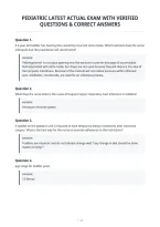 Pediatric Latest Actual Exam With Verified&NewLine;Questions & Correct Answers&NewLine;