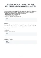 Pediatric Practice Latest Actual Exam&NewLine;With Verified Questions & Correct Answers&NewLine;