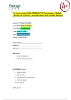 Portage Learning BIOL351&sol;BIOD351 Pharmacology Module 7 Gastroenterology Exams&comma; Latest Questions & Verified Answers &vert; Latest Update 2026&sol;2027