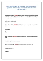 Nr511 Midterm Exam &lpar;Actual Exam&rpar; With Correct Actual &NewLine;Questions And Correctly Well Defined Answers Latest &NewLine;Already Graded A&plus;