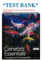 Test  Bank for Genetics Essentials&colon; Concepts and Connections 5th Edition by Benjamin A&period;Pierce &vert; All Chapters 1-18 Covered &vert; ISBN&colon; 9781319244927 &vert; Already Graded A&plus; &vert; Latest &lpar;2026&sol;2027&rpar; Updated Version &lbrace;JUST RELEASED&rcub;
