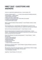 Hmgt Quiz 1 Questions And Answers &vert; Fully Solved