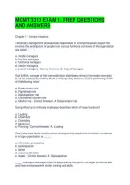 Mgmt 3310 Exam 1 Prep Questions And Answers &vert; 2026-2027 &vert; Fully Solved