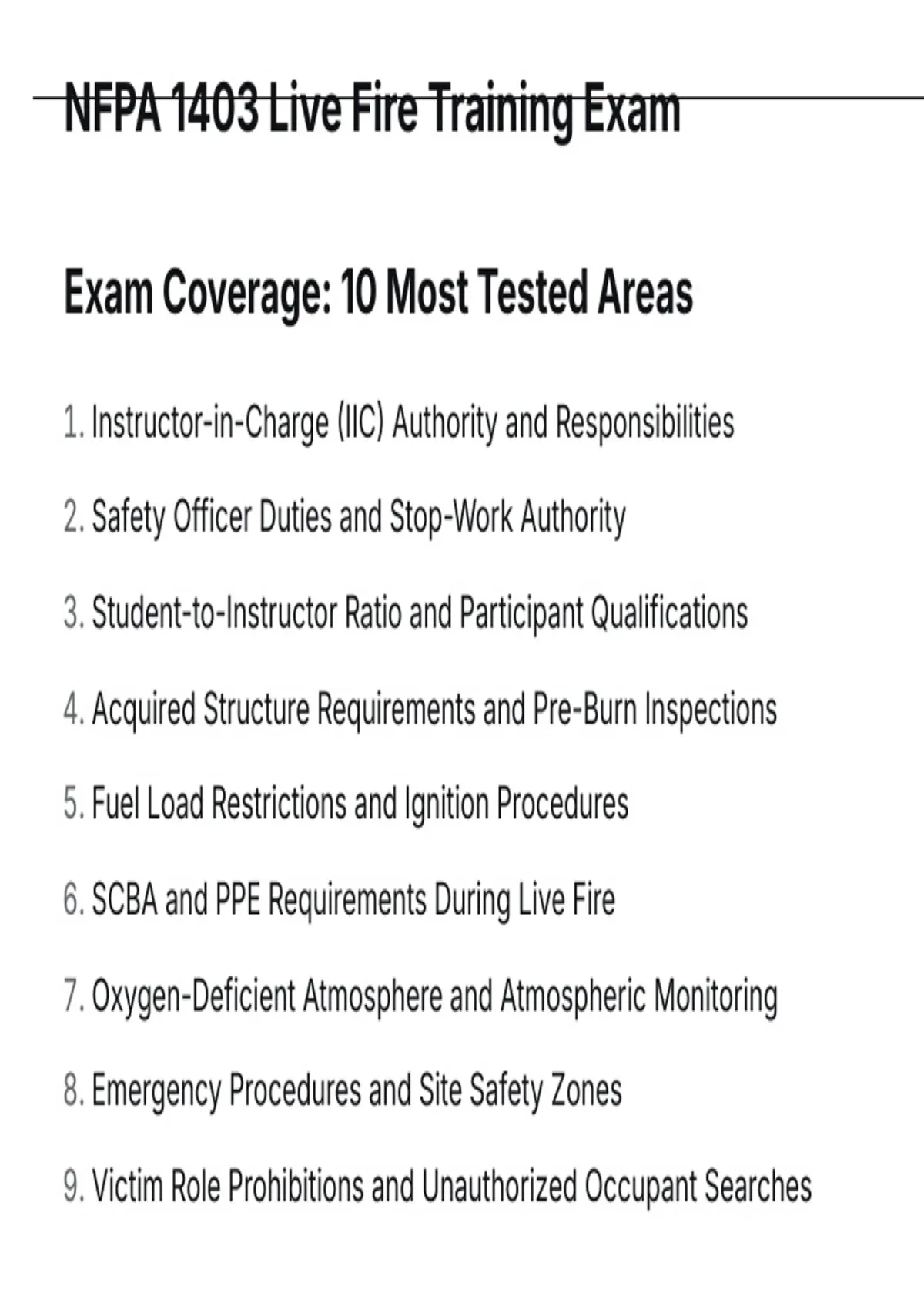 Nfpa 1403 Live Fire Training Exam Questions And Correct Verified ...