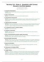 Nursing 110 - Exam 4 - Questions with Correct Answers &lpar;Verified Update&rpar;