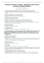 nursing 110 exam 3-cardio - Questions with Correct Answers &lpar;Verified Update&rpar;