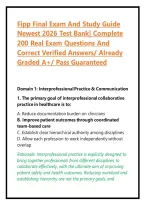 Fipp Final Exam And Study Guide Newest 2026 Test Bank&vert; Complete 200 Real Exam Questions And Correct Verified Answers&sol; Already Graded A&plus;&sol; Pass Guaranteed 