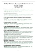 Nursing 110 test 1 - Questions with Correct Answers &lpar;Verified Update&rpar;