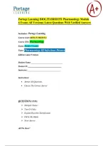 Portage Learning BIOL351&sol;BIOD351 Pharmacology Module 6 Pharmacology of Infectious Disease Exam Questions with Verified Answers &vert; Latest Update 2026&sol;2027