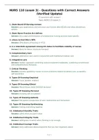 NURS 110 &lpar;exam 3&rpar; - Questions with Correct Answers &lpar;Verified Update&rpar;