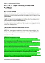 WGU D270 Progressive Assessment Review 2026- Proposal Writing and Revision Workbook&period;
