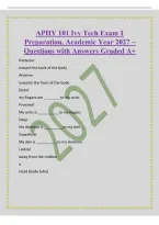 APHY 101 Ivy Tech Exam 1&NewLine;Preparation&comma; Academic Year 2027 &ndash;&NewLine;Questions with Answers Graded A&plus;&NewLine;Posterior&NewLine;toward the back of the body&NewLine;Anterior&NewLine;towards the front of the body&NewLine;Distal&NewLine;my fingers are &lowbar;&lowbar;&lowbar;&lowbar;&lowbar;&lowbar;&lowbar;&lowbar;to my wrist&NewLine;Proximal&NewLine;My wrist is &lowbar;&lowbar;&lowbar;&lowbar;&lowbar;&lowbar;&lowbar;&lowbar;&lowbar;&lowbar;to 