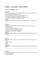 MDC II Exam 1 Review &ndash; Practice Questions and Answers Study Guide