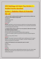 BUNDLE For  HESI Radiology Exit Exam Prep Version 1 &mdash; 100 Practice Questions with Answers