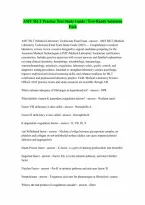 AMT MLT Practice testStudy Guide Questions and Answers Graded A Guaranteed Pass