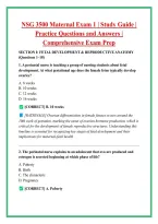 NSG 3500 Maternal Exam 1 &vert; Study Guide &vert; &NewLine;Practice Questions and Answers &vert; &NewLine;Comprehensive Exam Prep 