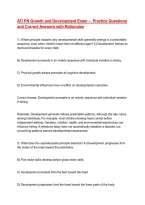 ATI PN Growth and Development Exam &ndash; Practice Questions &NewLine;and Correct Answers with Rationales