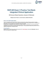 NUR 425 Exam 3 Integrated Clinical Application 2026&sol;2027 &ndash; 204 Practice Questions with Answers and Detailed Rationales