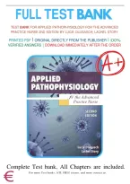 Test Bank for Applied Pathophysiology for the Advanced Practice Nurse&comma; 2nd Edition by Lucie Dlugasch & Lachel Story &vert; All Chapters Complete &vert; Verified Questions & Answers with Rationales &vert; Latest 2026&sol;2027 Update