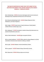 Nur 2063 Pathophysiology Exam 1 2026  With Correct Actual &NewLine;Questions And Correctly Well Defined Answers Latest Already &NewLine;Graded A&plus; &vert; Verified By Experts &period;