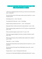 Practice Exam 1 California Cosmetology State Board Latest 2026 QUESTIONS AND ANSWERS RATED A LATEST UPDATE 2026