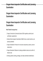 Oregon Home Inspector Certification and Licensing Examination QUESTIONS AND CORRECT ANSWERS WITH DETAILED RATIONALES&period;pdf&NewLine;&NewLine;