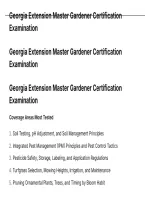 Georgia Extension Master Gardener Certification Examination QUESTIONS AND CORRECT ANSWERS WITH DETAILED RATIONALES&period;pdf&NewLine;&NewLine;